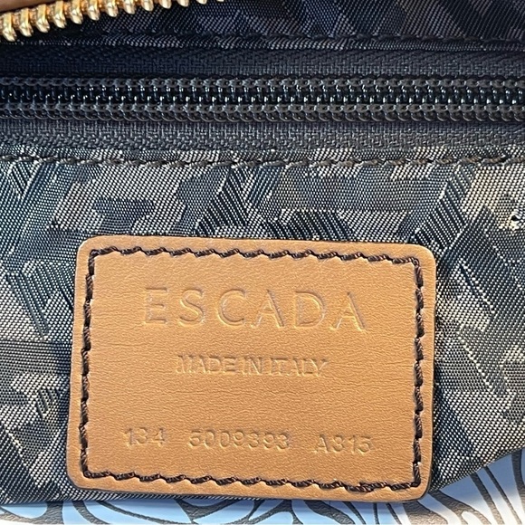 Escada Woven Leather Fold-Over Clutch 80% Off Est. - Picture 9 of 16